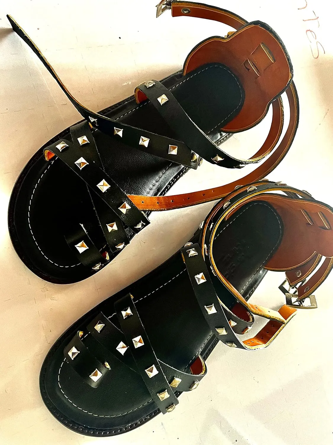 Handcrafted Zeus model sandals in goatskin for men made to measure in different colors and sizes (17)