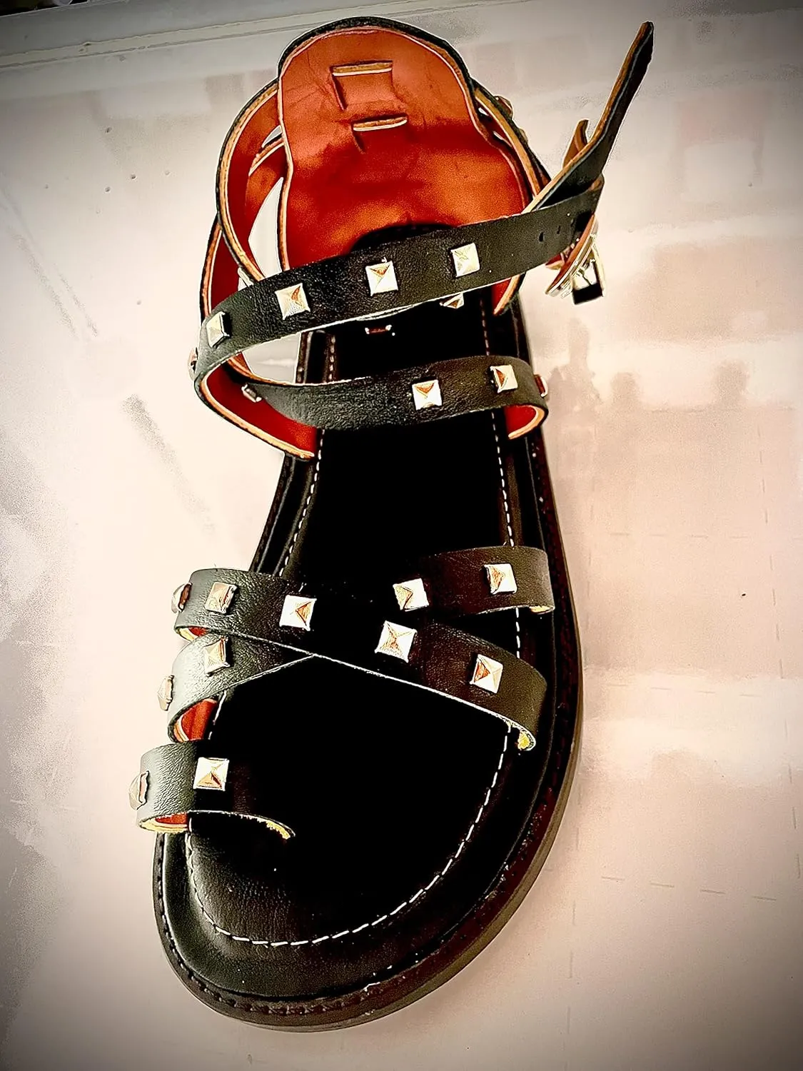 Handcrafted Zeus model sandals in goatskin for men made to measure in different colors and sizes (17)