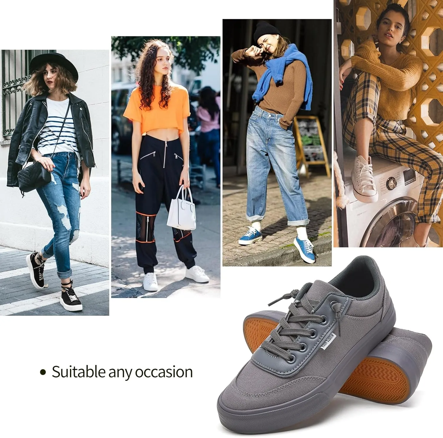 hash bubbie Unisex Slip on Sneakers Women's Canvas Sneakers Classic Non Slip Canvas Shoes Casual Tennis Shoes for Men