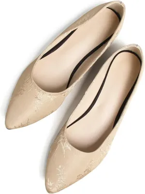 Hee grand Classic Solid Pointed Toe Ballet Flats Womens Shallow Satins Dress Shoes Casual Comfort Slip-On Loafers Light Weight Walking Flats