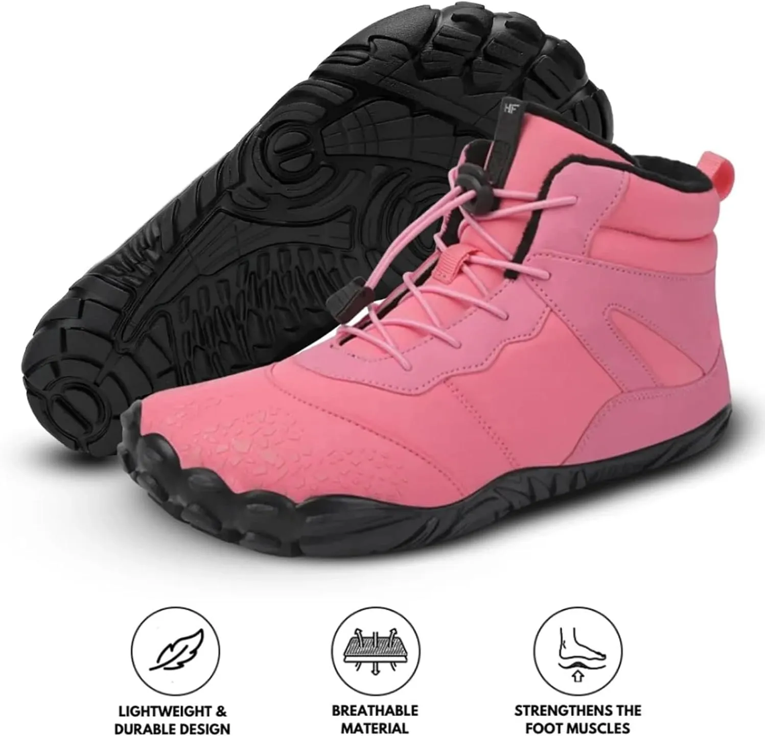 HF Vindra Flex Non-Slip and Universal Winter Barefoot Shoes for Women Men, Wide Toe Box, Lightweight walking Boots Promotes Healthy Foot Posture