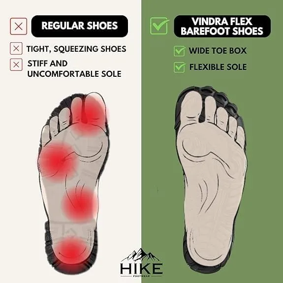 HF Vindra Flex Non-Slip and Universal Winter Barefoot Shoes for Women Men, Wide Toe Box, Lightweight walking Boots Promotes Healthy Foot Posture