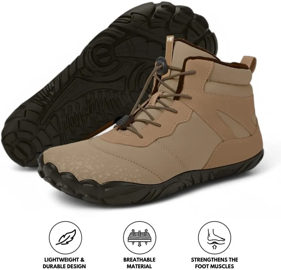 HF Vindra Flex Non-Slip and Universal Winter Barefoot Shoes for Women Men, Wide Toe Box, Lightweight walking Boots Promotes Healthy Foot Posture