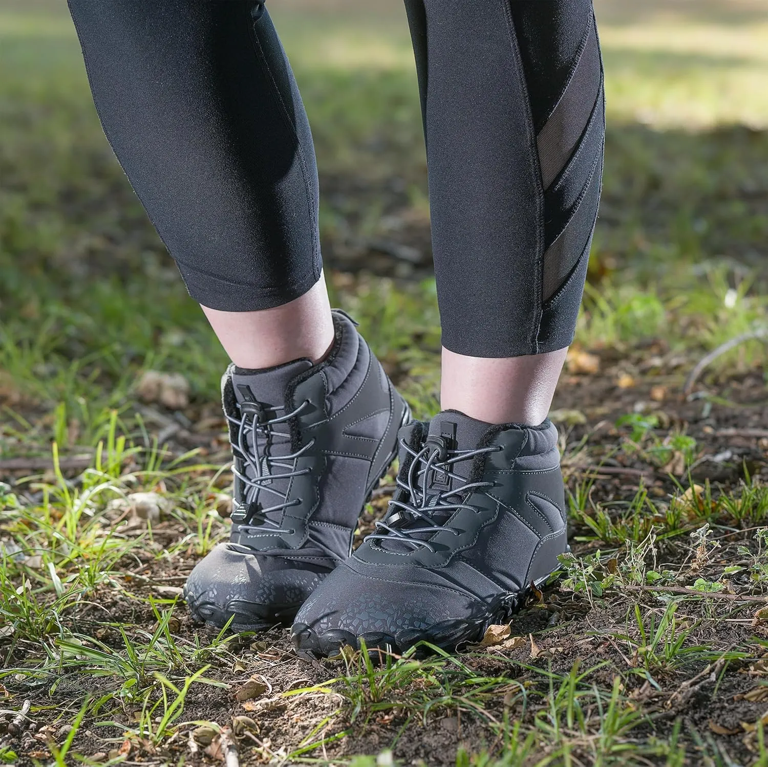 HF Vindra Flex Non-Slip and Universal Winter Barefoot Shoes for Women Men, Wide Toe Box, Lightweight walking Boots Promotes Healthy Foot Posture