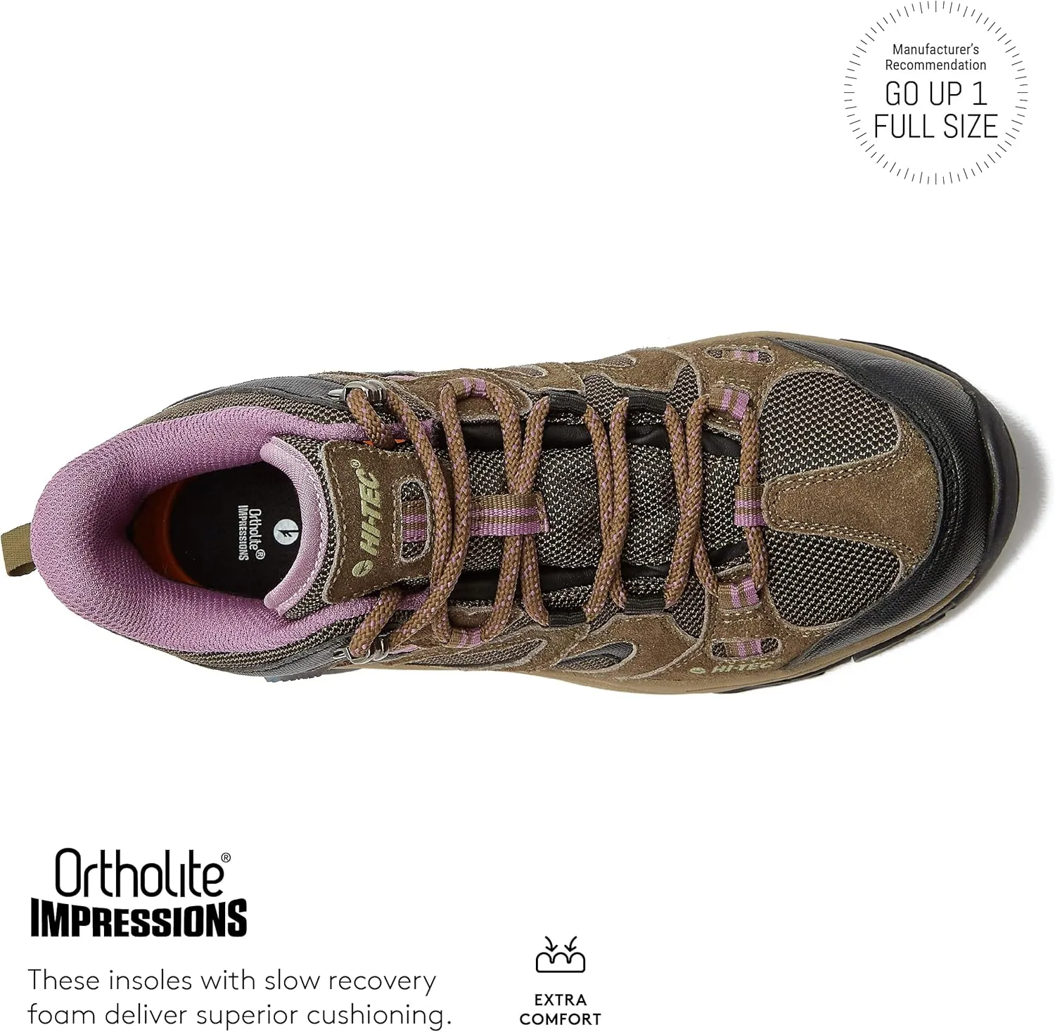 HI-TEC Apex Lite Mid WP Waterproof Hiking Boots for Women, Lightweight Outdoor and Trail Shoes