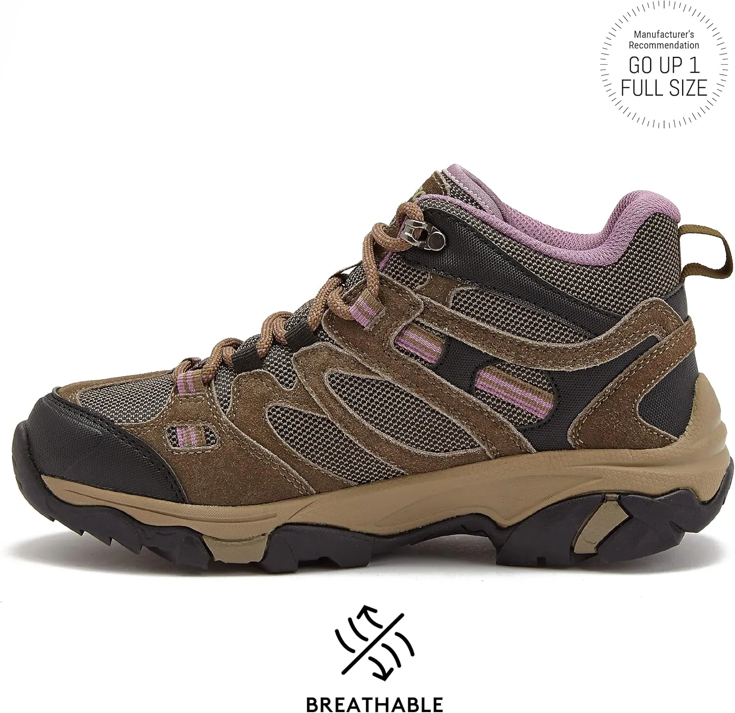 HI-TEC Apex Lite Mid WP Waterproof Hiking Boots for Women, Lightweight Outdoor and Trail Shoes