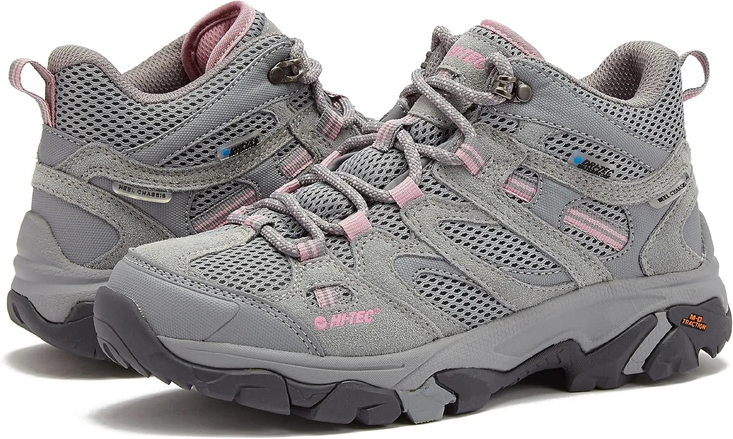 HI-TEC Apex Lite Mid WP Waterproof Hiking Boots for Women, Lightweight Outdoor and Trail Shoes