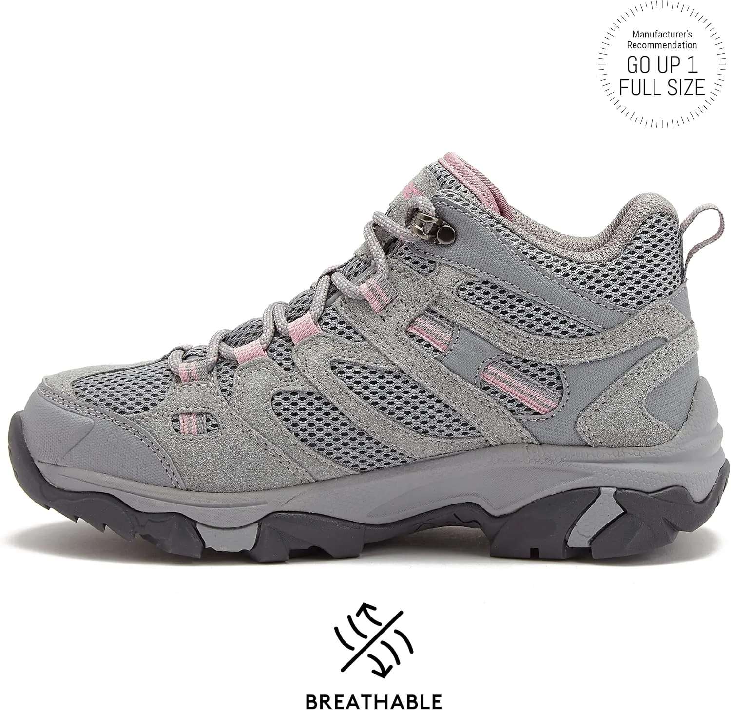 HI-TEC Apex Lite Mid WP Waterproof Hiking Boots for Women, Lightweight Outdoor and Trail Shoes