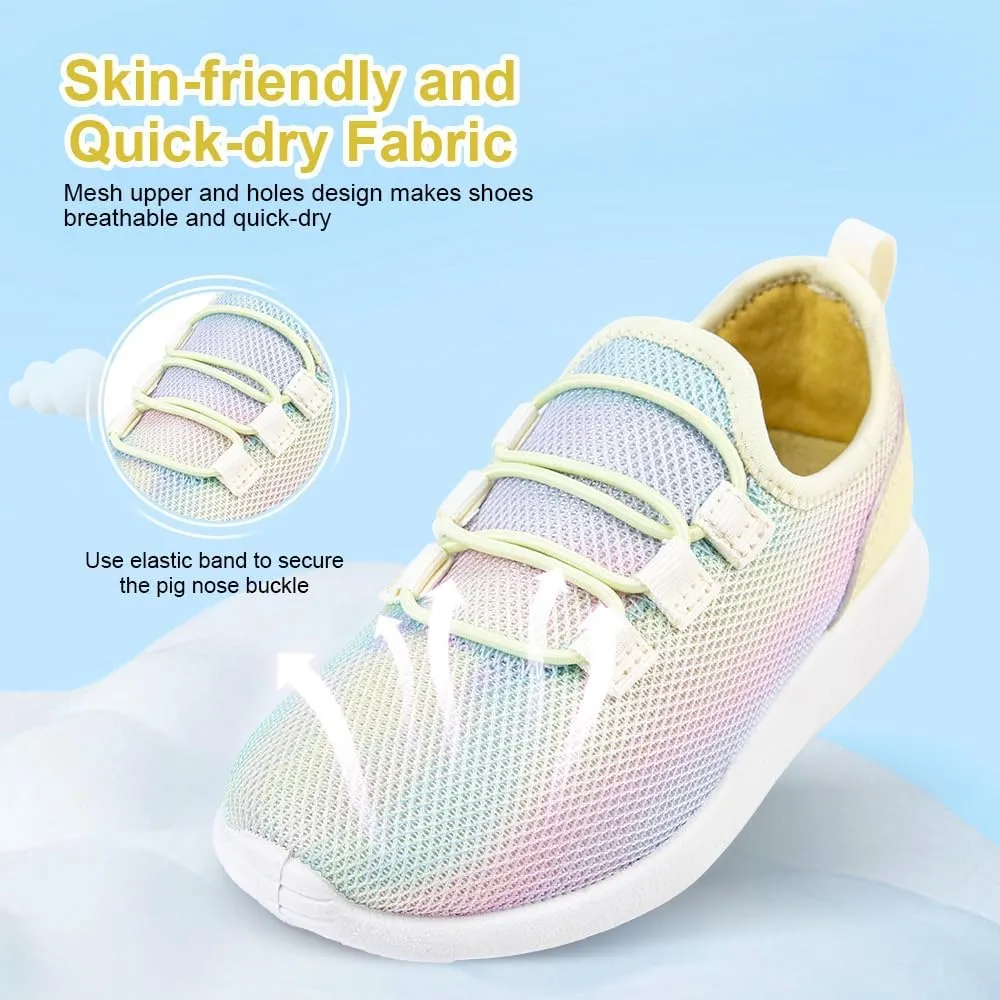 HIITAVE Girls Shoes Kids Slip on Tennis Sneakers Walking Running Athletic Gym Shoes