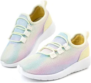 HIITAVE Girls Shoes Kids Slip on Tennis Sneakers Walking Running Athletic Gym Shoes