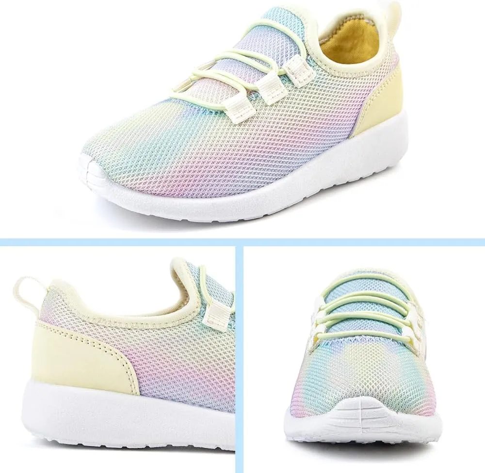 HIITAVE Girls Shoes Kids Slip on Tennis Sneakers Walking Running Athletic Gym Shoes