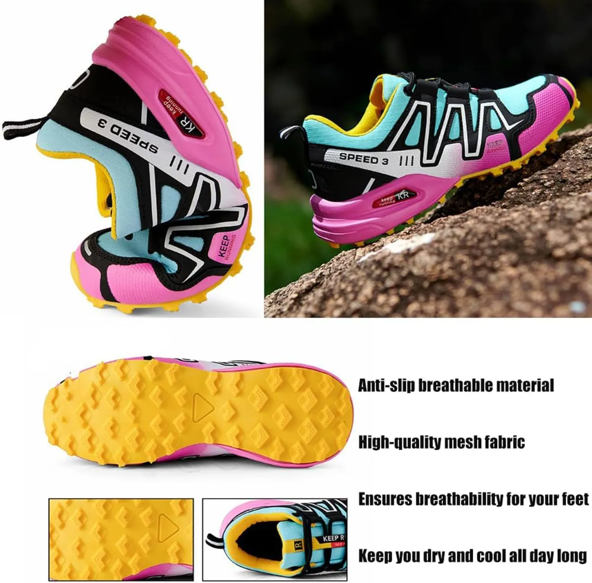 Hike Balance Shoes Women Men, Hike Orthopedic Sneakers, Breathable Non-Slip Wide Toe Box Climbing Boots
