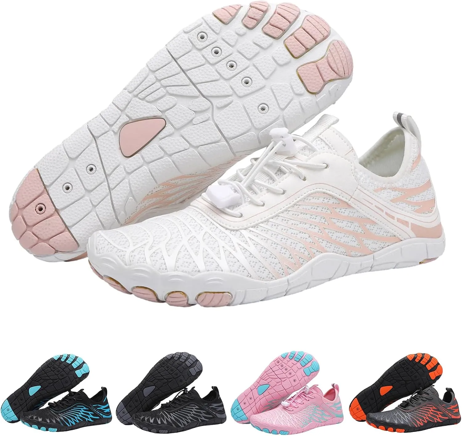 Hike Barefoot Footwear Women Men Pro Barefoot Shoes with Wide Toe Box Healthy & Non-Slip Hiking Shoes Unisex Women Water Shoe Men Outdoor Athletic Lightweight Breathable Comfy Athletic Footwear
