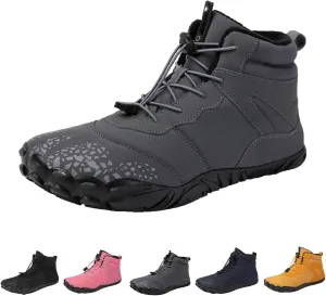 Hike Barefoot Footwear Womens Men, Non-Slip Winter Shoe with Wide Toe Box Waterproof Boots
