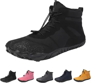 Hike Barefoot Footwear Womens Men, Non-Slip Winter Shoe with Wide Toe Box Waterproof Boots