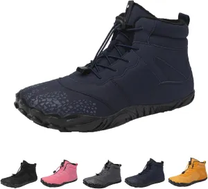 Hike Barefoot Footwear Womens Men, Winter Anti-Slip Ankle Boots Zero Drop Sole Trail Running Sneakers Wide Toe Box