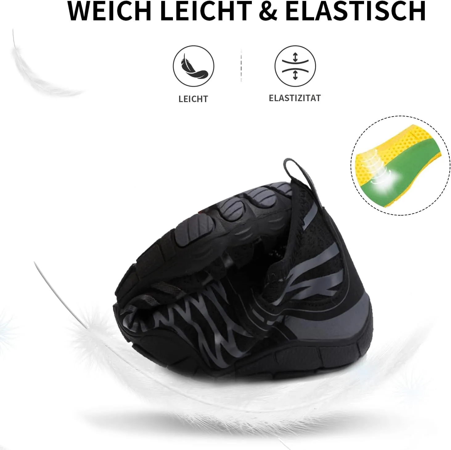 Hike Barefoot Shoes for Women Men - Quick Dry Wide Toe Box Beach Swim Athletic Sports Shoes, Non-Slip Hike Yoga Lightweight Footwear Aqua Hiking Walking Kayaking Diving Surfing