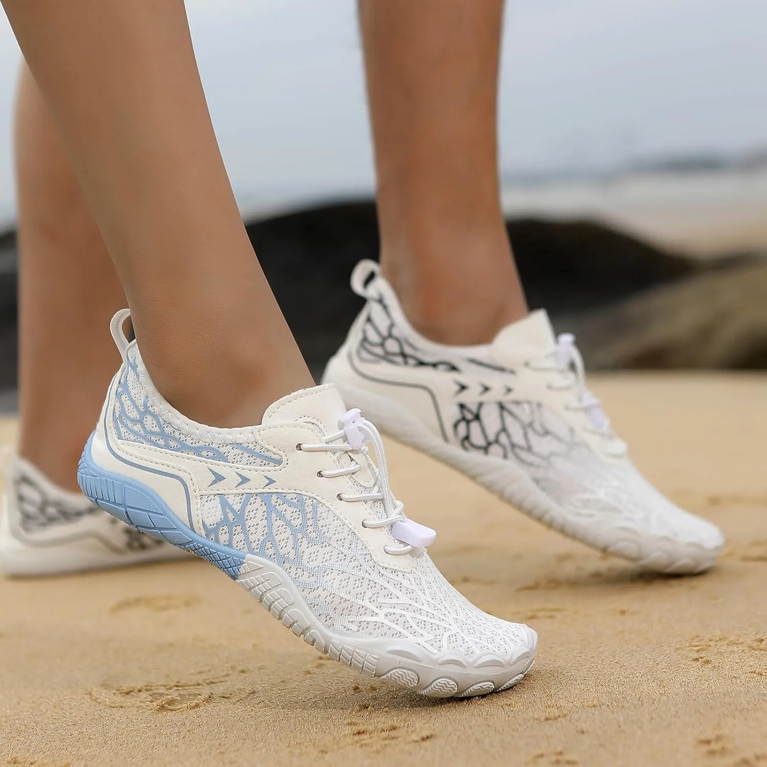 Hike Barefoot Shoes for Women Men Waterproof Trail Running Healthy & Non-Slip Barefoot Shoes Beach Pool Aqua Swim Surf Hiking Walking Footwear with Wide Toe Box