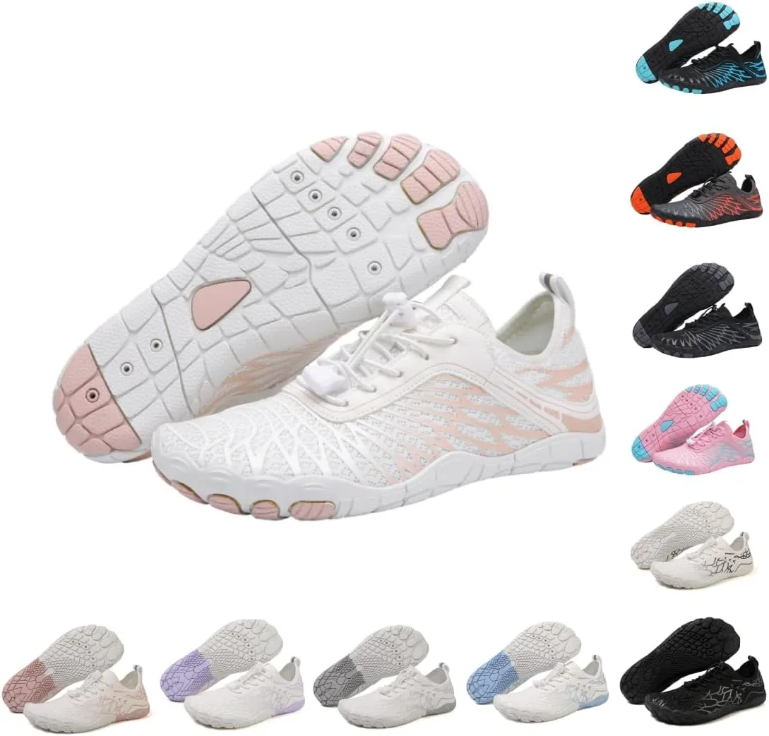 Hike Barefoot Shoes Women Men, Pro Barefoot Footwear Wide Toe Box Healthy & Non-Slip Barefoot Hike Shoes Waterproof Aqua Swim Surf Hiking Shoes Unisex