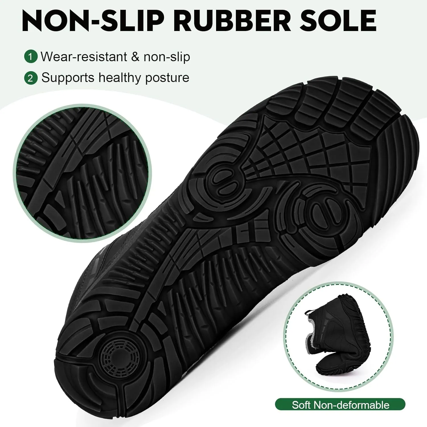 Hike Winter Footwear Barefoot Boots Mens Womens, Waterproof Winter Snow Boots, Warm Ankle Booties, Wide Toe Barefoot Hiking Boots, Non-Slip Zero Drop Sole Hike Shoes for Hiking Walking Outdoor