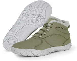 Hike Winter Footwear Barefoot Boots Mens Womens, Waterproof Winter Snow Boots, Warm Ankle Booties, Wide Toe Barefoot Hiking Boots, Non-Slip Zero Drop Sole Hike Shoes for Hiking Walking Outdoor