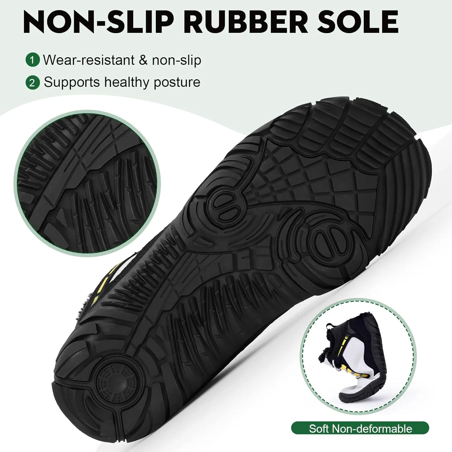 Hike Winter Footwear Barefoot Boots Mens Womens, Waterproof Winter Snow Boots, Warm Ankle Booties, Wide Toe Barefoot Hiking Boots, Non-Slip Zero Drop Sole Hike Shoes for Hiking Walking Outdoor