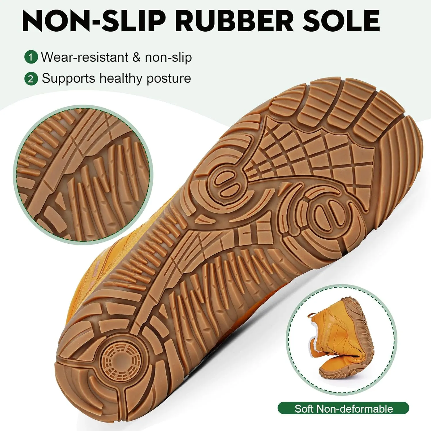 Hike Winter Footwear Barefoot Boots Mens Womens, Waterproof Winter Snow Boots, Warm Ankle Booties, Wide Toe Barefoot Hiking Boots, Non-Slip Zero Drop Sole Hike Shoes for Hiking Walking Outdoor