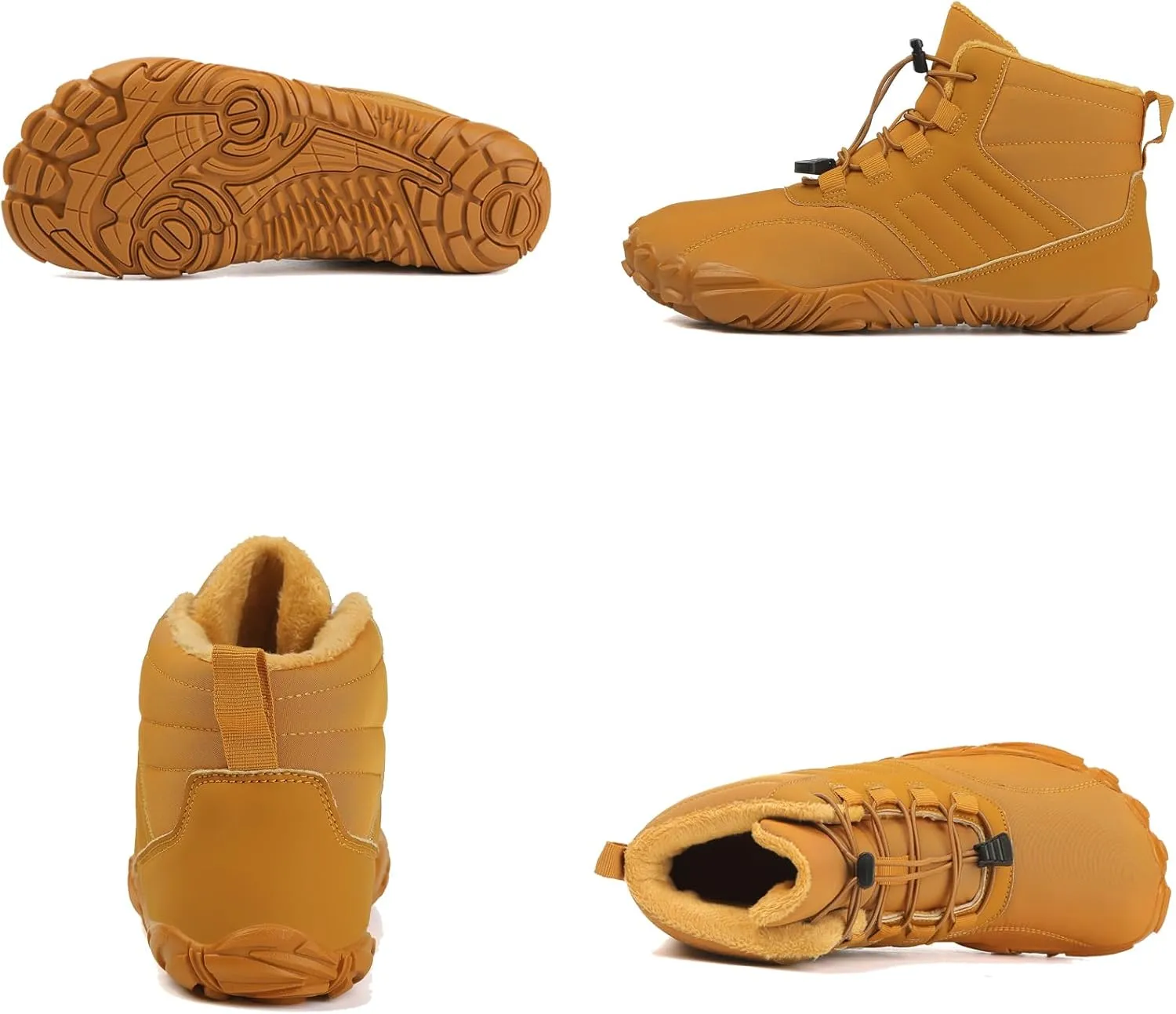 Hike Winter Footwear Barefoot Shoes, Winter Barefoot Shoe for Women Men, Wide Toe Box Walking Snow Boots Warm Sneakers