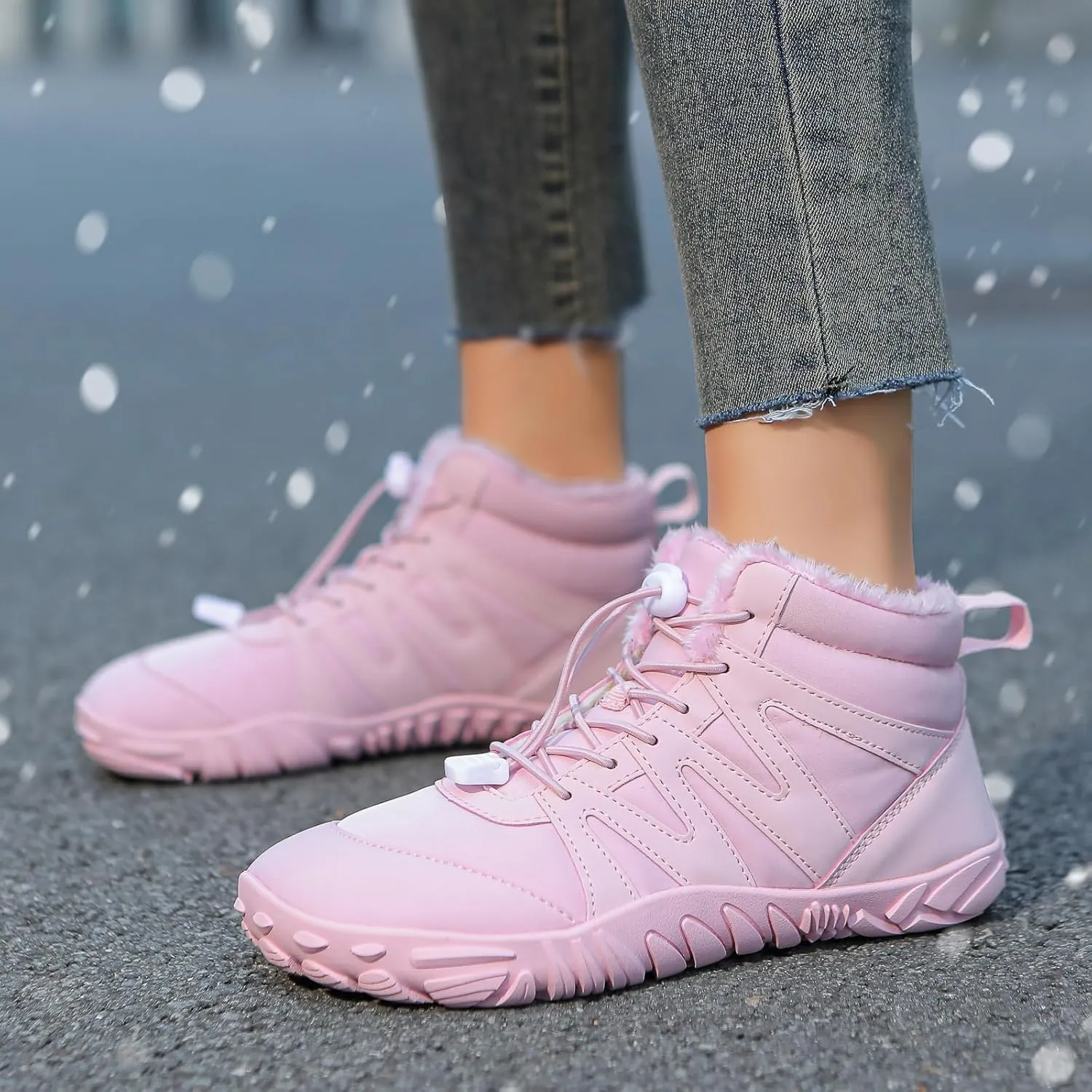 Hike Winter Footwear Barefoot Shoes Women Men, 2024 Waterproof Wide Toe Box Barefoot Shoes, Walking Boots