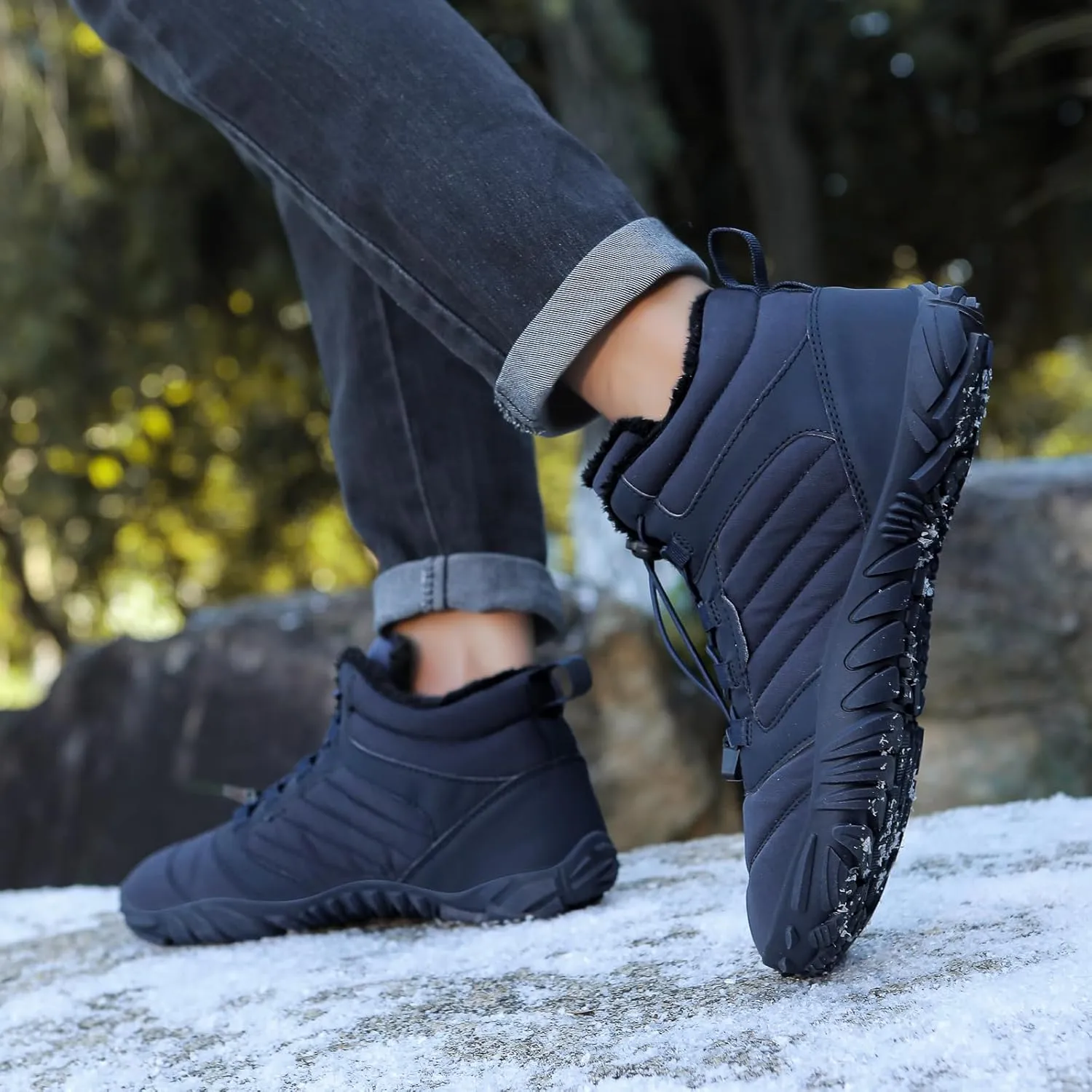 Hike Winter Footwear Barefoot Shoes Women Men, 2024 Waterproof Wide Toe Box Barefoot Shoes, Walking Boots