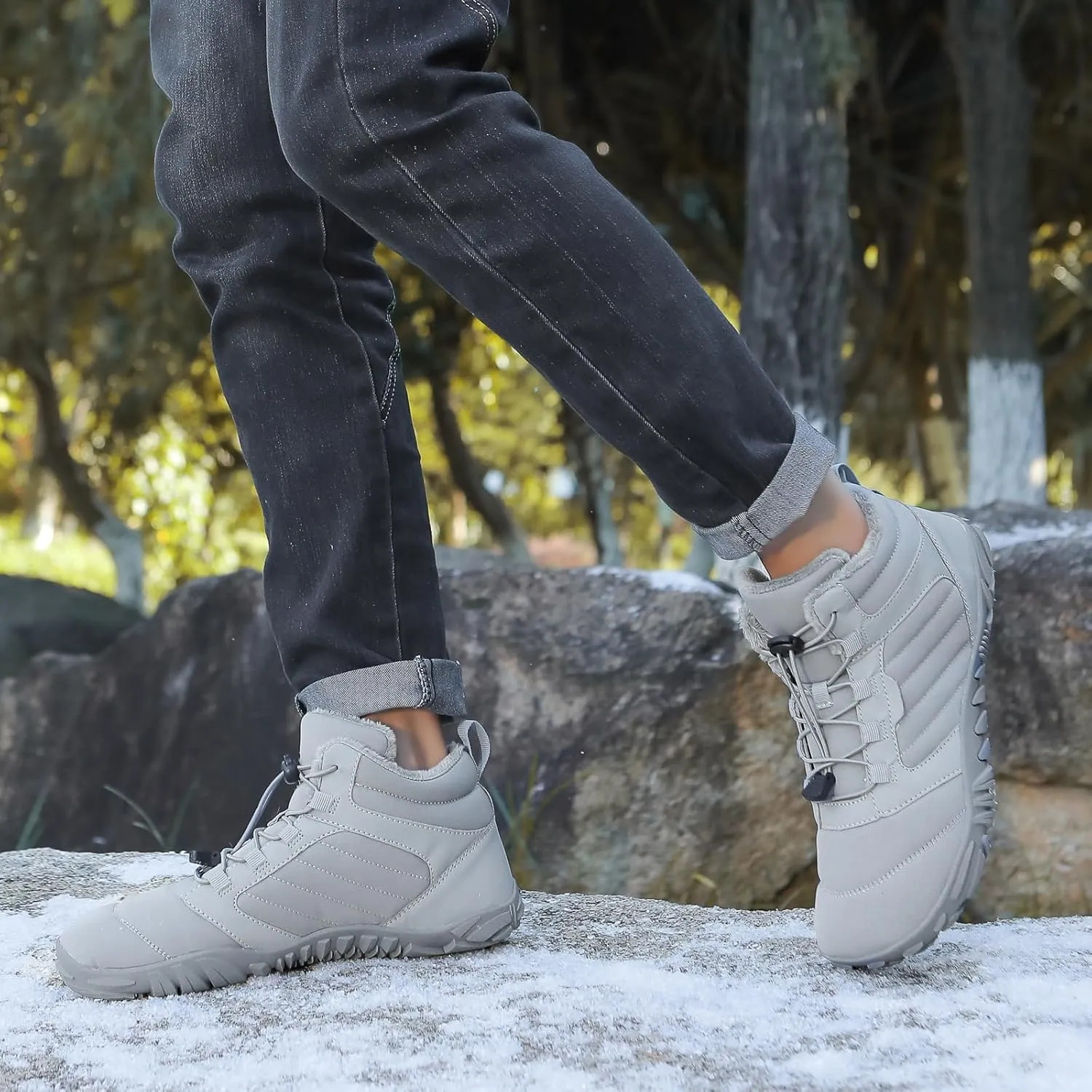 Hike Winter Footwear Barefoot Shoes Women Men, 2024 Waterproof Wide Toe Box Barefoot Shoes, Walking Boots