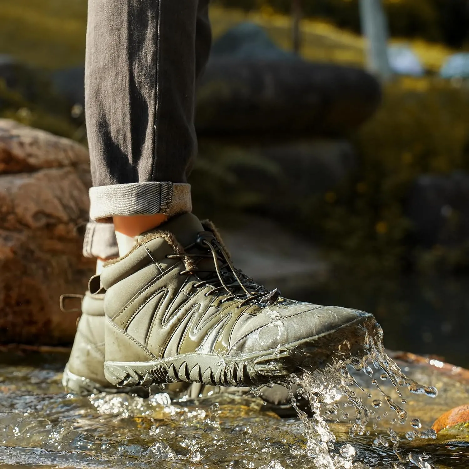 Hike Winter Footwear Barefoot Shoes Women Men, 2024 Waterproof Wide Toe Box Barefoot Shoes, Walking Boots