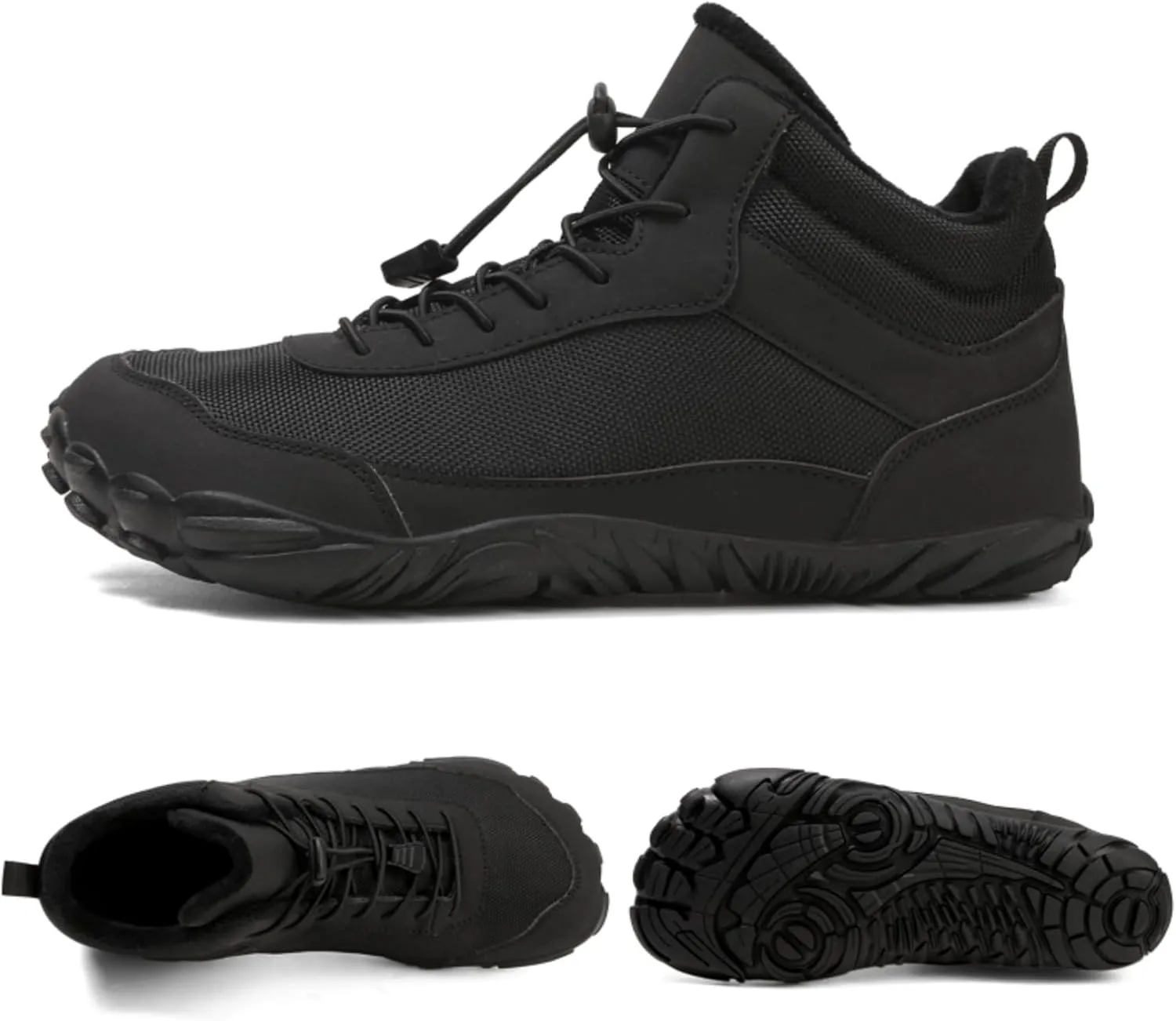 Hike Winter Footwear Barefoot Shoes Womens Men, Wide Toe Box Non-Slip Waterproof Minimalist Walking Snow Boots Sneakers