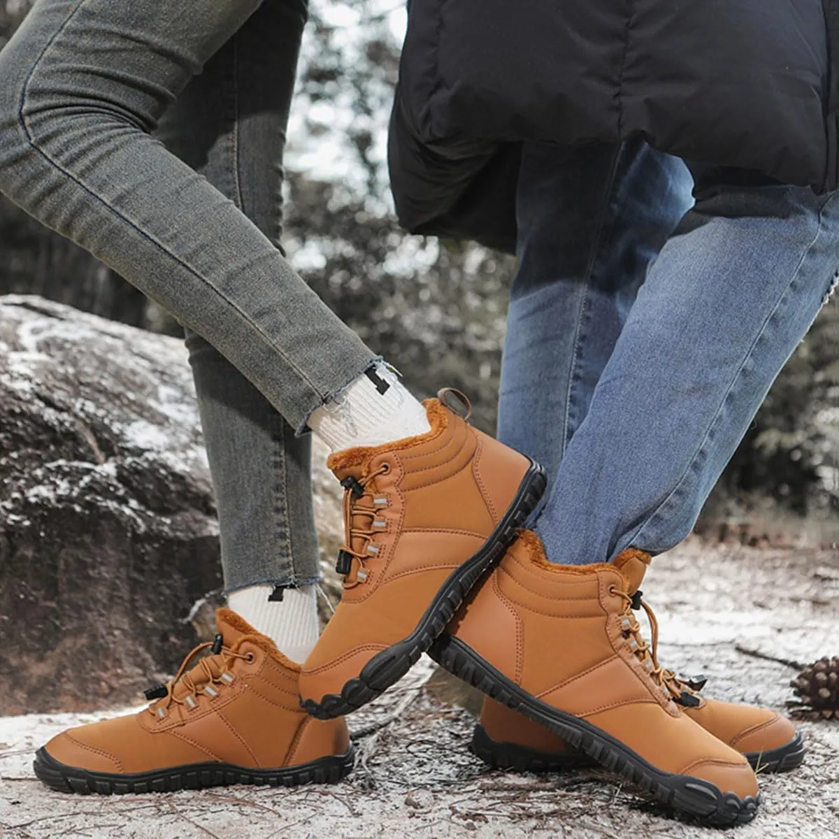 Hike Winter Footwear Barefoot Shoes Womens, Waterproof Hiking Boots, Wide Wide Toe Box Walking Shoes Men