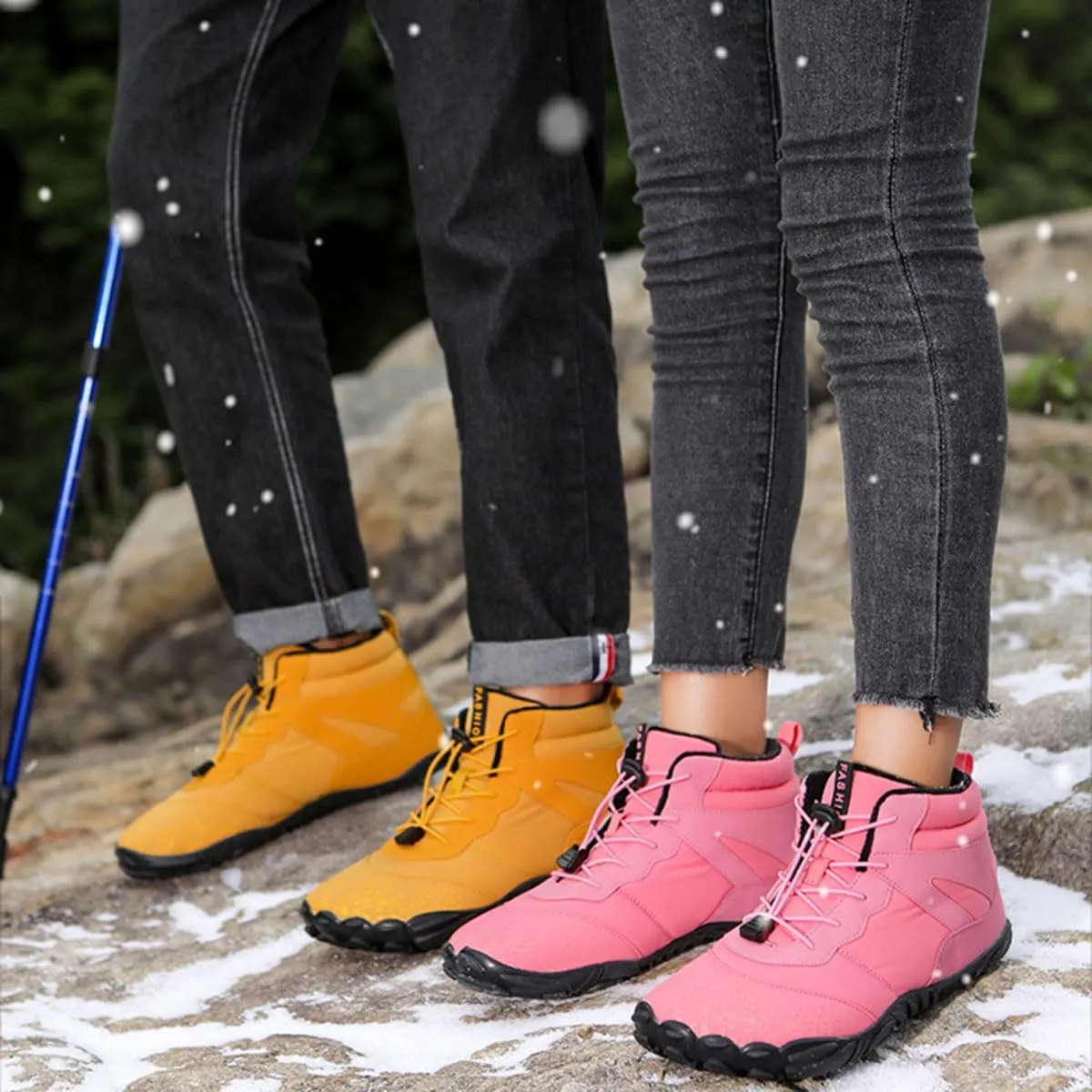 Hike Winter Footwear Barefoot Shoes Womens, Waterproof Hiking Boots, Wide Wide Toe Box Walking Shoes Men