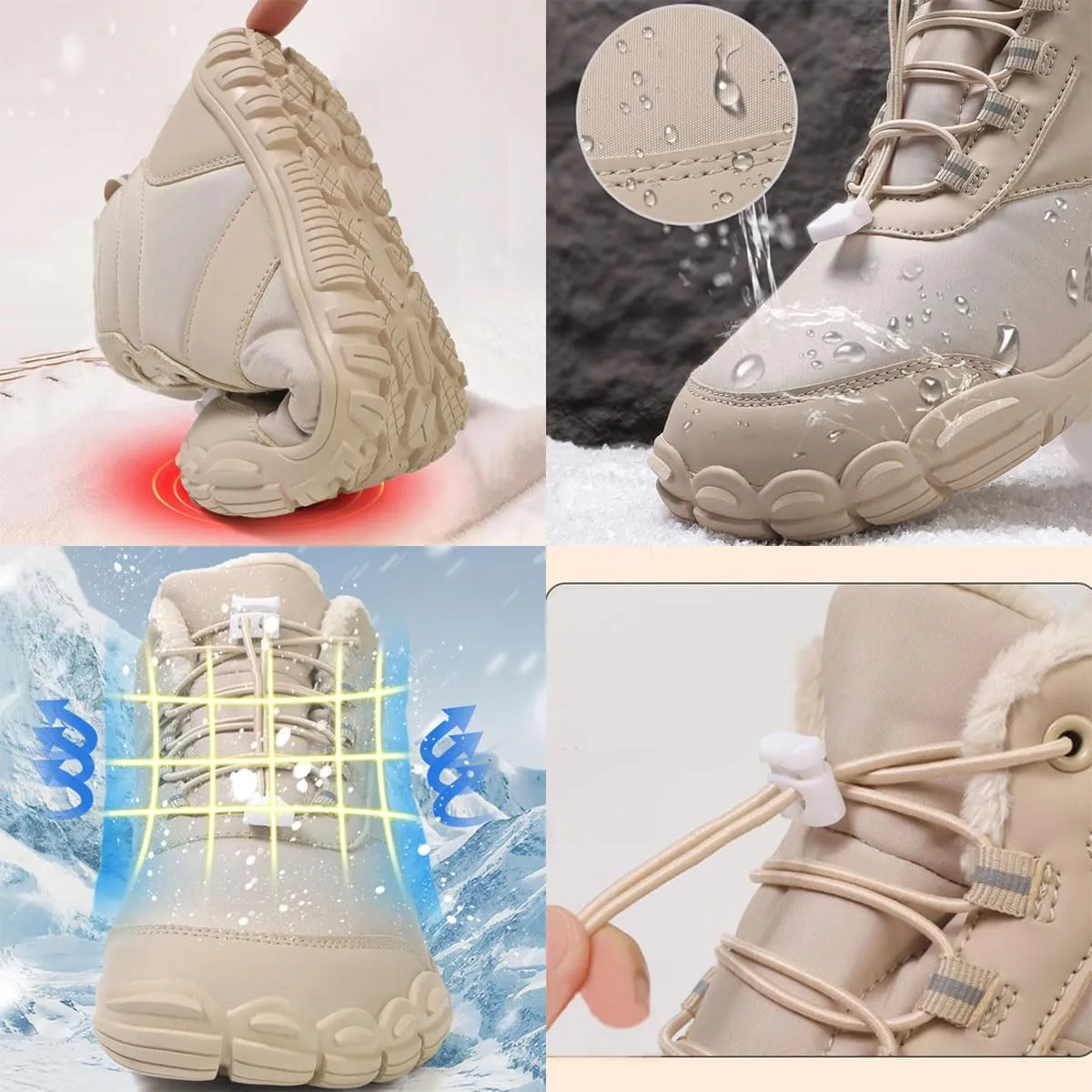 Hike Winter Footwear Barefoot Shoes Womens, Waterproof Hiking Boots, Wide Wide Toe Box Walking Shoes Men