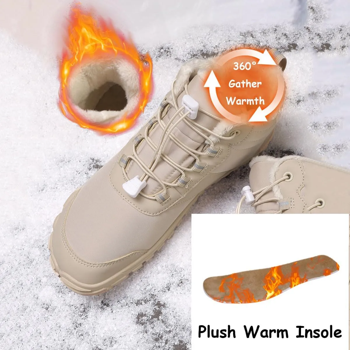 Hike Winter Footwear Barefoot Shoes Womens, Waterproof Hiking Boots, Wide Wide Toe Box Walking Shoes Men
