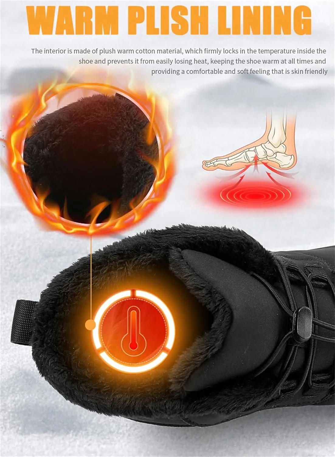 Hike Winter Footwear Barefoot Womens Mens, Waterproof Non-Slip Barefoot Winter Boots Wide Toe Box
