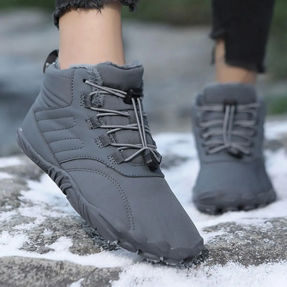Hike Winter Footwear Barefoot Womens Mens, Waterproof Non-Slip Barefoot Winter Boots Wide Toe Box
