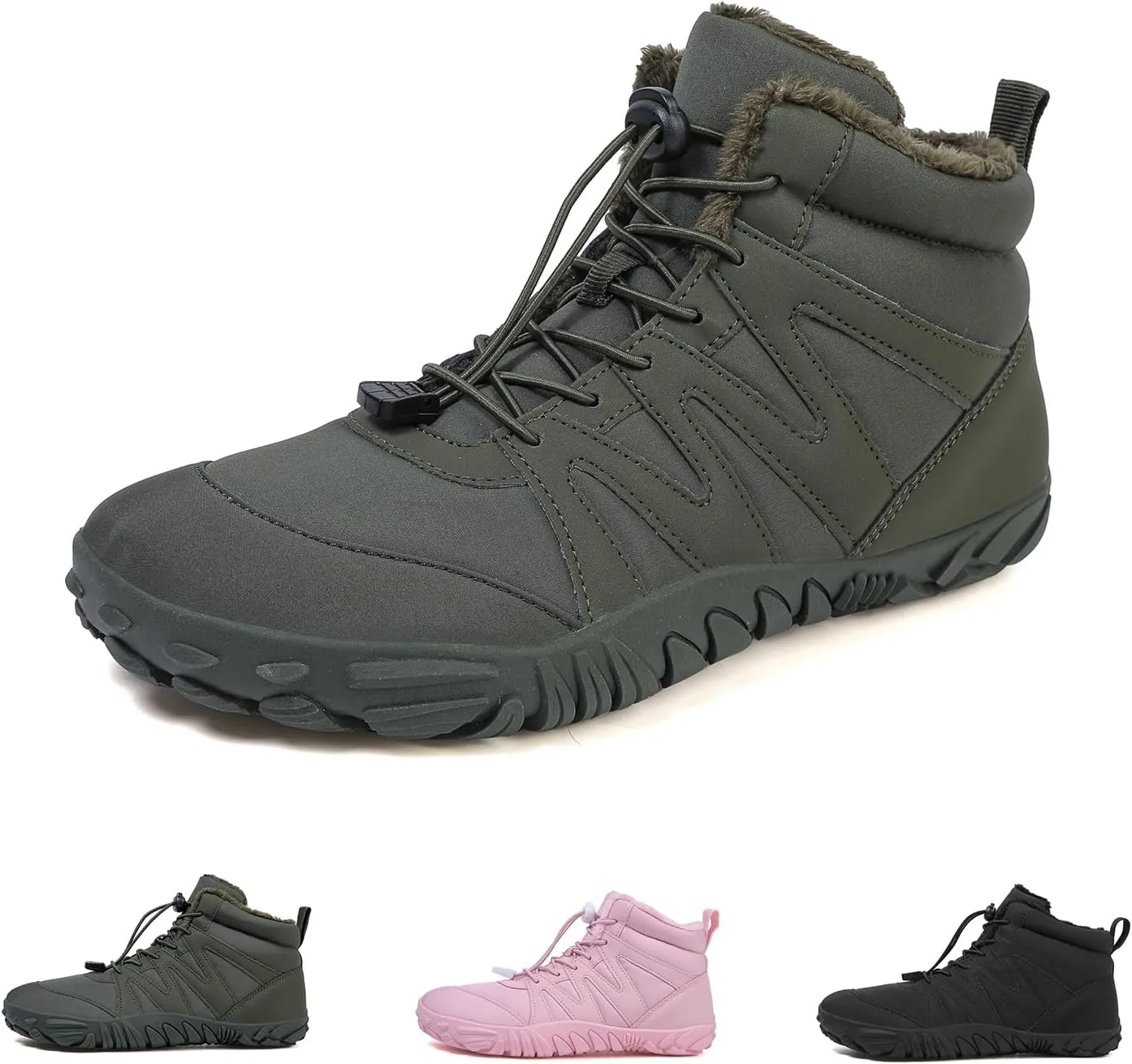 Hike Winter Footwear Barefoot Womens, Walking Hiking Winter Barefoot Shoes Women, Barefoot Shoes Men Women Waterproof Wide Toe Box Boots
