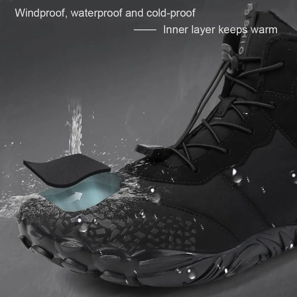 Hike Winter Footwear Barefoot Womens, Walking Hiking Winter Barefoot Shoes Women, Barefoot Shoes Men Women Waterproof Wide Toe Box Boots