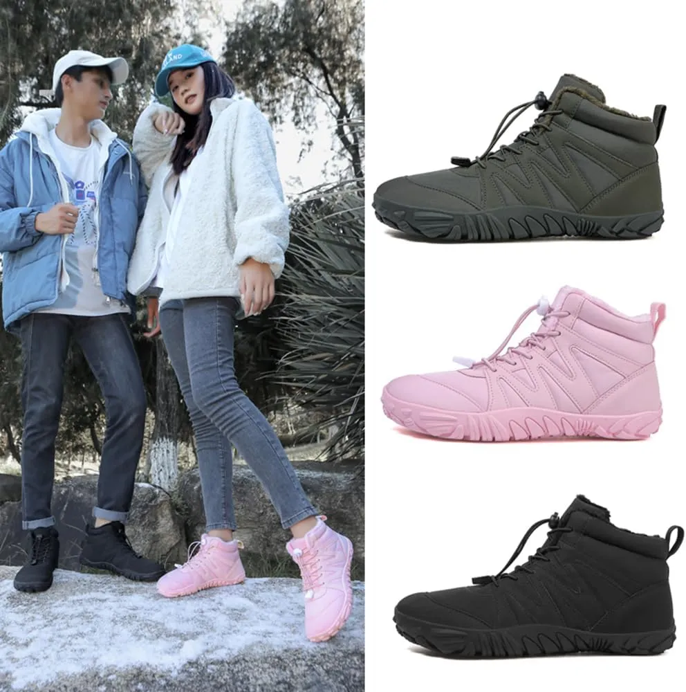 Hike Winter Footwear Barefoot Womens, Walking Hiking Winter Barefoot Shoes Women, Barefoot Shoes Men Women Waterproof Wide Toe Box Boots
