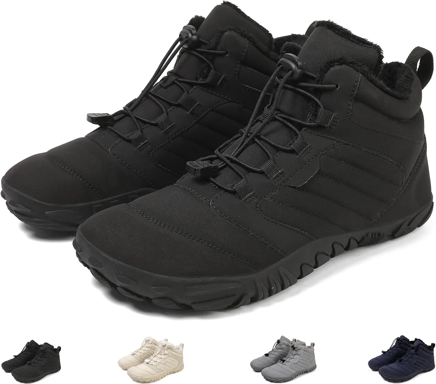 Hike Winter Footwear Barefoot Womens, Warm Waterproof Hiking Winter Barefoot Shoes Men, Anti-slip Barefoot Boots Winter