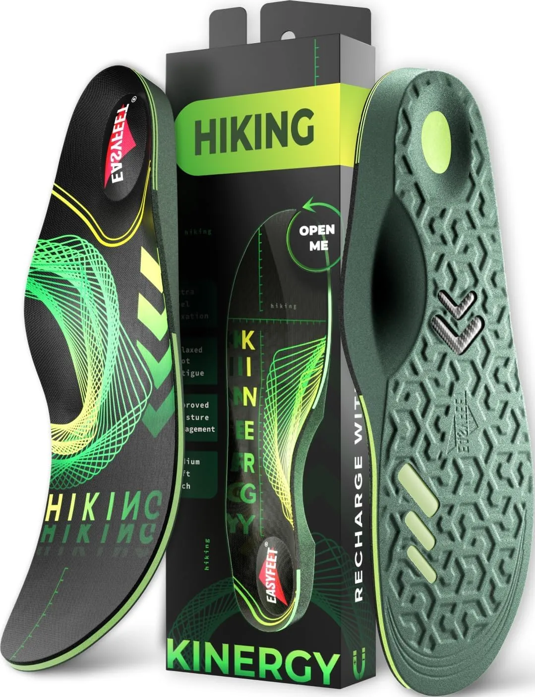Hiking Boot Insoles Men Women - Arch Support Inserts - Cushioned Hike Orthopedic Insoles