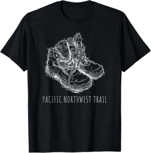 Hiking Boots Thru Hiking the Pacific Northwest Trail T-Shirt