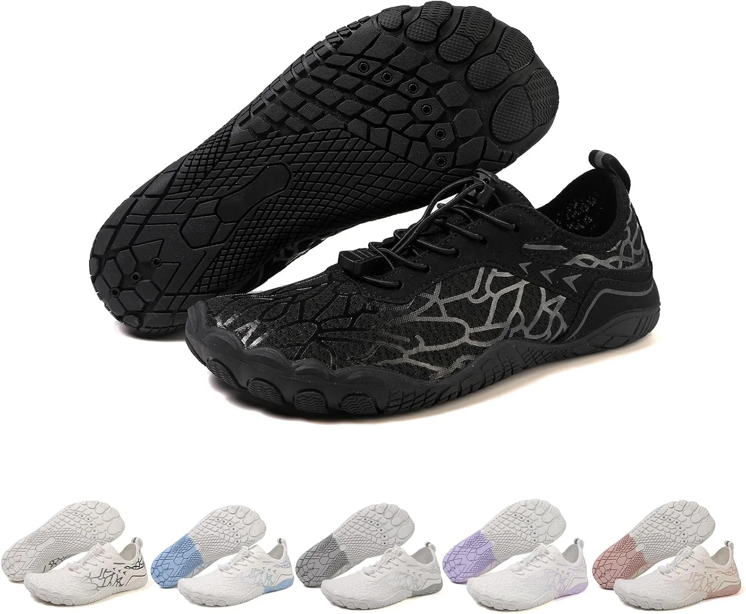 Hiking Footwear Barefoot Shoes Women Men, Pro Barefoot Shoes with Wide Toe Box Healthy & Non-Slip Breathable Beach Water Shoe Lightweight Walking Shoe Unisex Running Sneakers