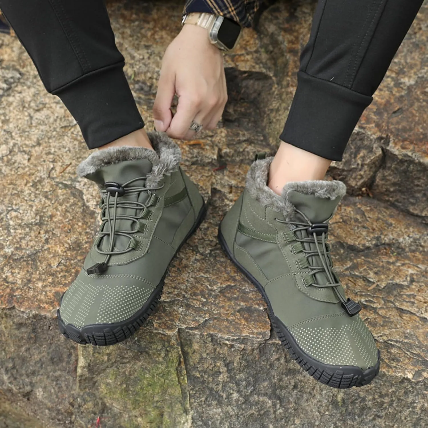 Hiking Footwear Barefoot Womens Barefoot Boots Men Winter Footwear Barefoot Shoes Trail Walking Running Shoes Slip On Waterproof Unisex