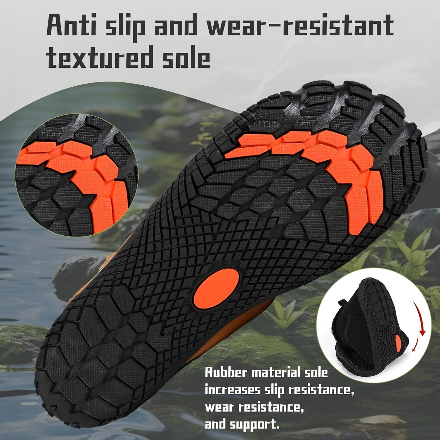 Hiking Footwear Barefoot Womens Barefoot Boots Men Winter Footwear Barefoot Shoes Trail Walking Running Shoes Slip On Waterproof Unisex