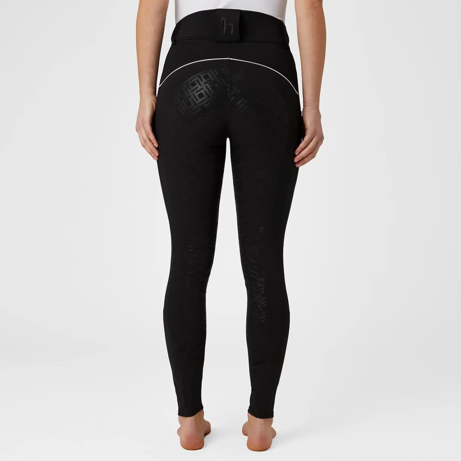 HORZE Callie Womens High Waist Silicone Full Seat Breeches with Phone Pocket