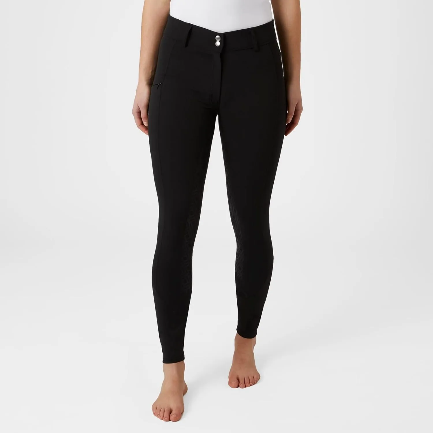 HORZE Callie Womens High Waist Silicone Full Seat Breeches with Phone Pocket